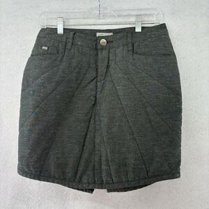 Horny‎ Toad Women’s Gray Quilted Skirt Organic Cotton Hemp Blend, Size 2 Casual
